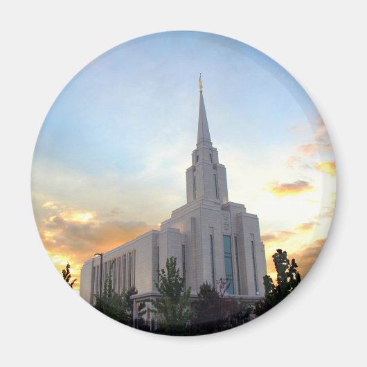 LDS モルモン オクウィア山 ユタ テンプル マグネット (正面)