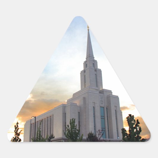 LDS モルモン オクウィア山 ユタ テンプル 三角形シール (正面)