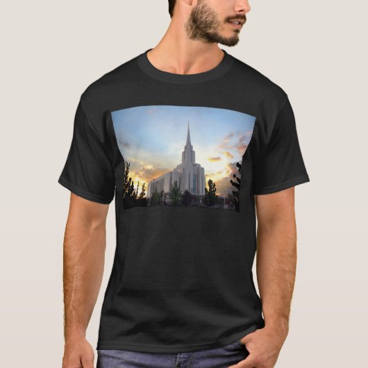 LDS モルモン オクウィア山 ユタ テンプル Tシャツ (正面)