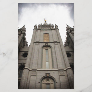 LDS モルモン 塩湖城寺院 写真 便箋