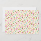 LDS 洗礼 フォト 招待状 | エレガントなピンクの女の子 (裏面)