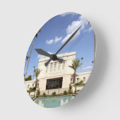 lds mesa arizona temple mormon写真 ラウンド壁時計 (傾斜)