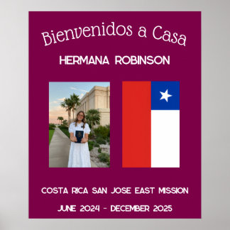 LDS Missionary Welcome Home Custom Spanish Poster ポスター