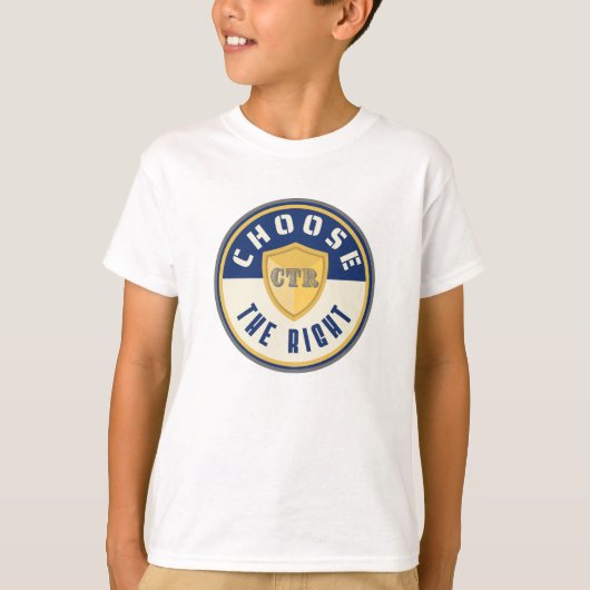 LDS Primary CTR右Tシャツのバプスティムを選択 Tシャツ (正面)