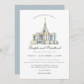 LDS Saratoga Springs Temple Priesthood Preparation 招待状 (正面/裏面)