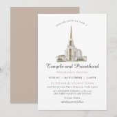 LDS Syracuse Temple 儀礼準備会 教会役員会 招待状 (正面/裏面)