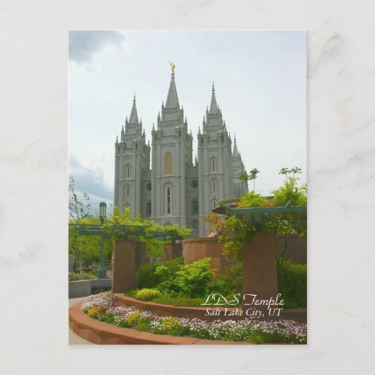 LDS Temple, Salt Lake City, Utahはがき ポストカード (正面)