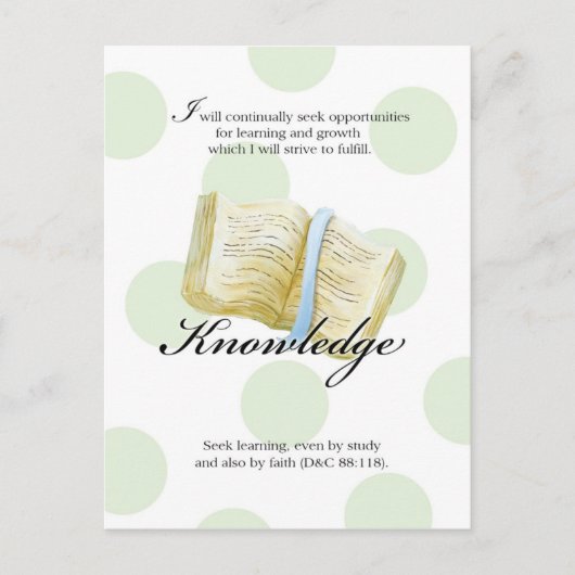 LDS YWバリューカード – 知識 ポストカード (正面)