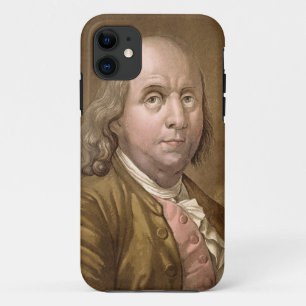 「Leからのベンジャミン・フランクリン(1706-90年)のポートレート、 iPhone 11 ケース