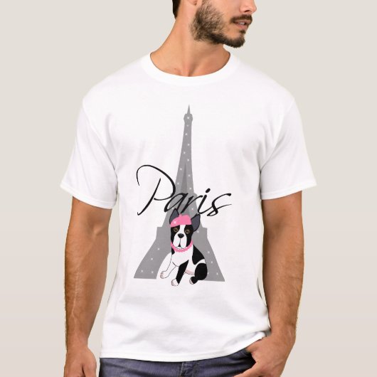 Le小さいchienのàパリ Tシャツ (正面)