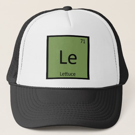 Le - レタス野菜 化学周期表 キャップ (正面)