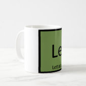 Le - レタス野菜 化学周期表 コーヒーマグカップ (正面左)