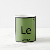 Le - レタス野菜 化学周期表 コーヒーマグカップ (中央)
