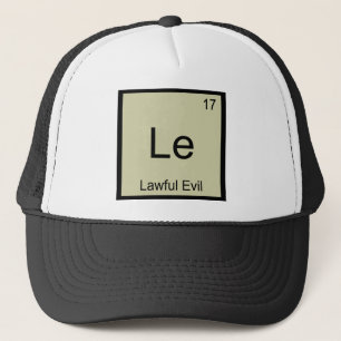 Le - 法的悪 Funny Chemistry 元素記号 T シャツ キャップ