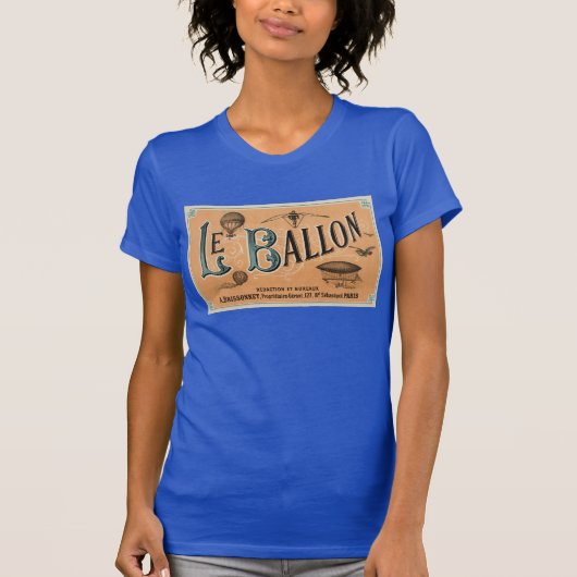 Le Ballon -フランスのな航空ジャーナル1883年 Tシャツ (正面)
