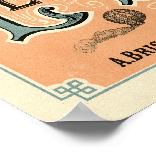 Le Balloon 1883航空雑誌ad ポスター (角)