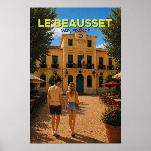 Le Beausset, France – Vintage Travel Poster ポスター (正面)