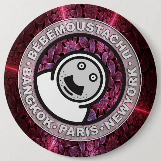 le bebeéのmoustatchu -ボタン- 002 缶バッジ (正面)