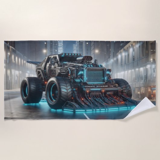 Le bolide du futur ビーチタオル (正面)