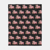 Le Boudoir Noire Pink Peach Black  フリースブランケット (正面)