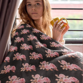 Le Boudoir Noire Pink Peach Black  フリースブランケット