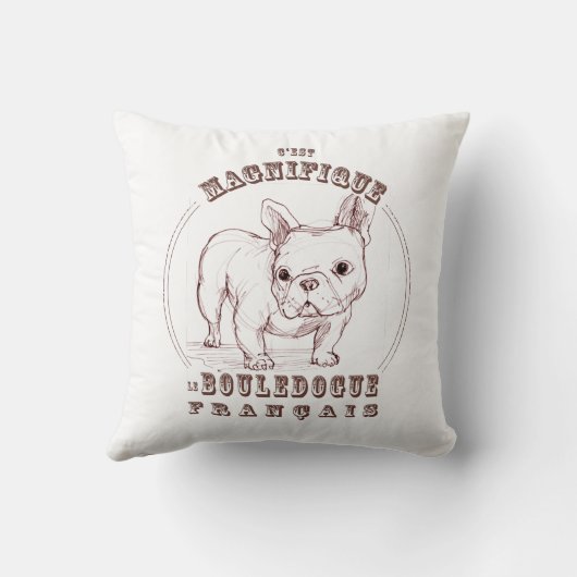 Le Bouledogue Francais クッション (裏面)