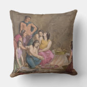 「Le Cからトウモロコシのパン、メキシコを、作っているアステカな女性 クッション (裏面)