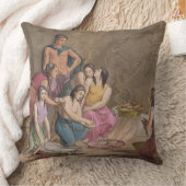 「Le Cからトウモロコシのパン、メキシコを、作っているアステカな女性 クッション (ブランケット)