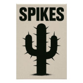 Le cactus au sommet de sa forme graphique ポスター (正面)