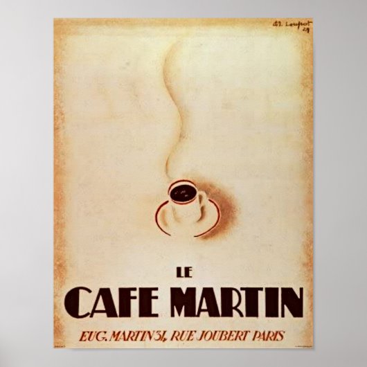 Le Cafe Martin Poster ポスター (正面)