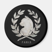 Le Chat d'Argent パリ ヴィンテージ フランス 銀猫 C マグネット (正面)