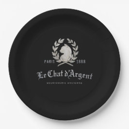 Le Chat d'Argent ペーパープレート | ヴィンテージブラック