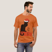 Le Chat Noel Christmas Parody Distressed Cut Out Tシャツ (正面フル)