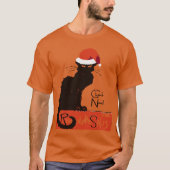 Le Chat Noel Christmas Parody Distressed Cut Out Tシャツ (正面)