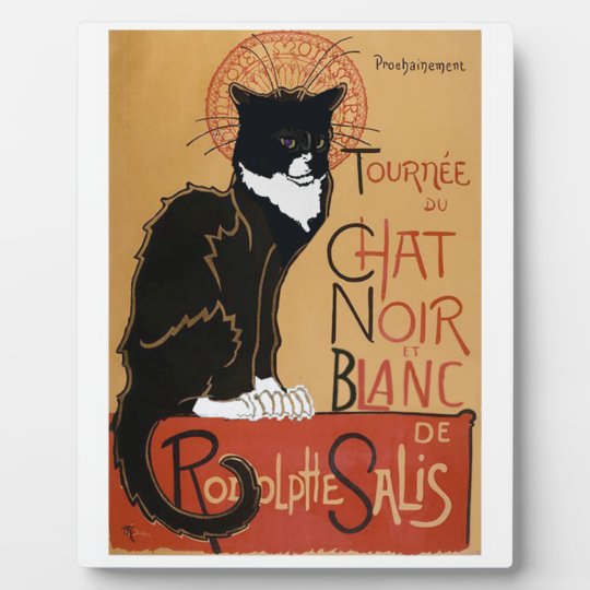 Le Chat Noirとblancのフランス語 フォトプラーク Zazzle Co Jp