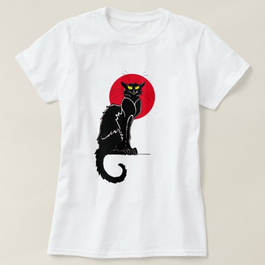Le Chat Noirのヴィンテージ猫の芸術 Tシャツ (デザイン正面)