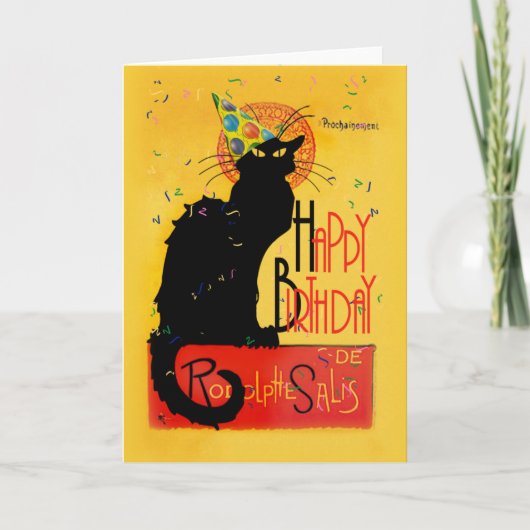 Le Chat Noir お誕生日おめでとう カード (正面)