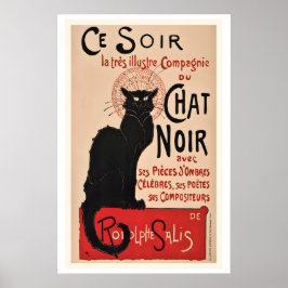 Le Chat Noir Black Cat Vintage Advertising Poster ポスター