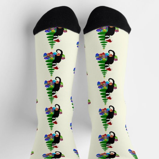 Le Chat Noir Christmas ソックス (上部)