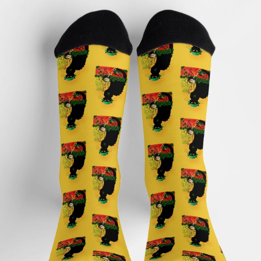 Le Chat Noir Clover St. Patrick's Day ソックス (上部)