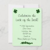 Le Chat Noir Clover St. Patrick's Day 招待状 (裏面)