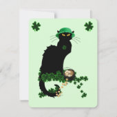 Le Chat Noir Clover St. Patrick's Day 招待状 (正面)
