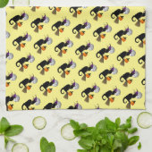 Le Chat Noir Halloween Witch キッチンタオル (折り畳み)