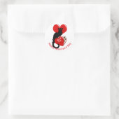 Le Chat Noir Heart Candy Valentine's Day  ラウンドシール (バッグ)