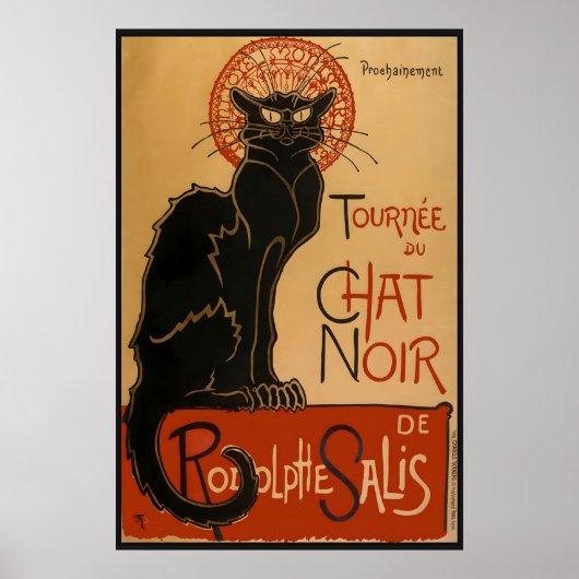 Le Chat Noir Poster – Théophile Steinlen Art ポスター (正面)