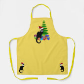 Le Chat Noir Santa Hat Christmas エプロン (正面)