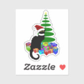 Le Chat Noir Santa Hat Christmas シール (シート)