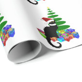 Le Chat Noir Santa Hat Christmas ラッピングペーパー (ロールコーナー)