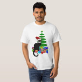 Le Chat Noir Santa Hat Christmas Tシャツ (正面フル)
