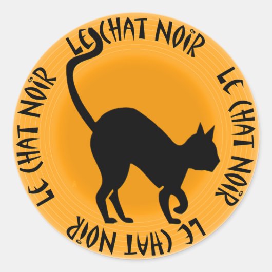 Le Chat Noir (Sheet of Round Stickers) ラウンドシール (正面)